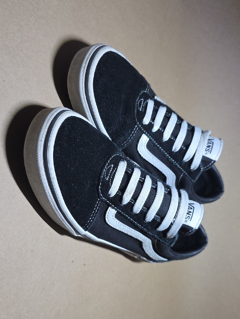 Vans Black and White Low-Top Skate Sneakers